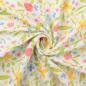 Preview: Musselin mit Blüten Multicolor